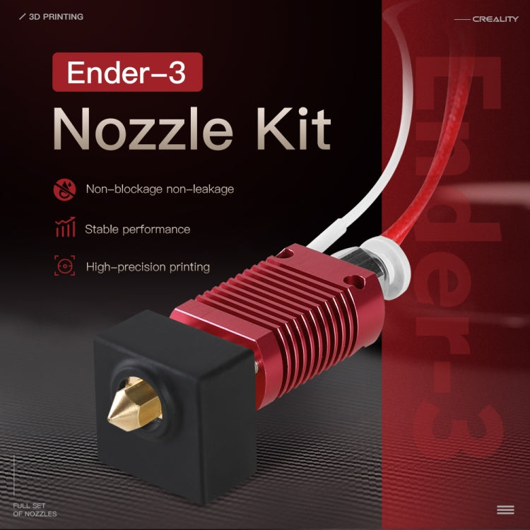 Creality 24V 40W Extruder Nozzle Hot End Kit with Temperature Thermistor & Heating Tube for Ender-3 3D Printer - Parts by Creality | Online Shopping UK | buy2fix