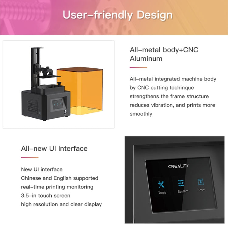 CREALITY LD-002R 2K LCD Screen Resin DIY 3D Printer, Print Size : 11.9 x 6.5 x 16cm, UK Plug - 3D Printer by Creality | Online Shopping UK | buy2fix