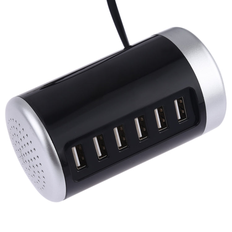 XLD4 30W 6-USB Ports Charger Station Power Adapter AC100-240V, US Plug(Black) - Multifunction Charger by buy2fix | Online Shopping UK | buy2fix