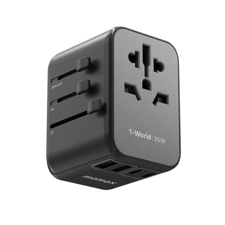 MOMAX 1-World UA9 PD 35W Fast Charger Power Adapter(Black) -  by MOMAX | Online Shopping UK | buy2fix