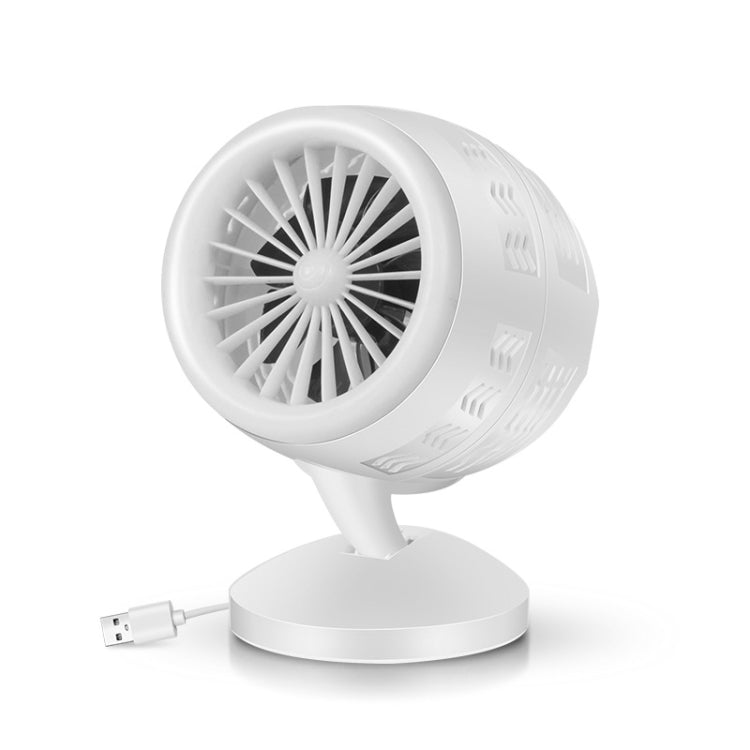 Portable Adjustable Mini USB Charging Air Convection Cycle Desktop Electric Fan Air Cooler, Support 2 Speed Control (White) - Consumer Electronics by buy2fix | Online Shopping UK | buy2fix