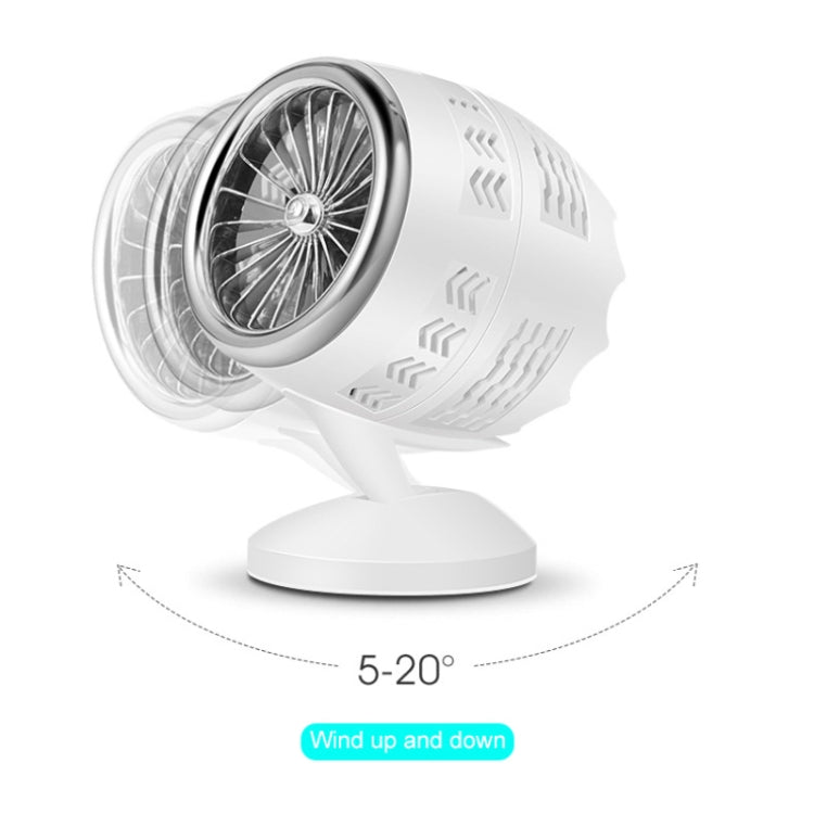 Portable Adjustable Mini USB Charging Air Convection Cycle Desktop Electric Fan Air Cooler, Support 2 Speed Control (White) - Consumer Electronics by buy2fix | Online Shopping UK | buy2fix