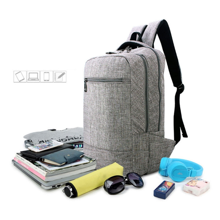 Universal Multi-Function Canvas Cloth Laptop Computer Shoulders Bag Business Backpack Students Bag, Size: 43x28x12cm, For 15.6 inch and Below Macbook, Samsung, Lenovo, Sony, DELL Alienware, CHUWI, ASUS, HP(Purple) - Backpack by buy2fix | Online Shopping UK | buy2fix