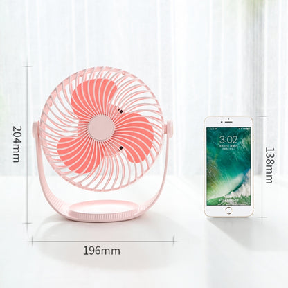 F12 Portable Rotatable USB Charging Stripe Desktop Fan with 3 Speed Control (Pink) - Consumer Electronics by buy2fix | Online Shopping UK | buy2fix