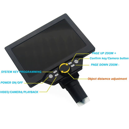 G1200 7 inch LCD Screen 1200X Portable Electronic Digital Desktop Stand Microscope, EU Plug - Digital Microscope by buy2fix | Online Shopping UK | buy2fix