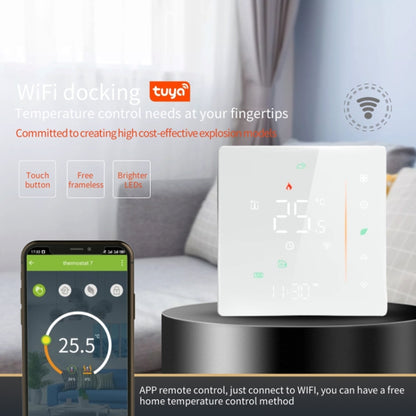BHT-006GALW 95-240V AC 5A Smart Home Heating Thermostat for EU Box, Control Water Heating with Only Internal Sensor & WiFi Connection (White) - Consumer Electronics by buy2fix | Online Shopping UK | buy2fix