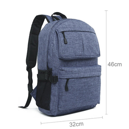 Universal Multi-Function Oxford Cloth Laptop Shoulders Bag Backpack with External USB Charging Port, Size: 46x32x12cm, For 15.6 inch and Below Macbook, Samsung, Lenovo, Sony, DELL Alienware, CHUWI, ASUS, HP(Blue) - Backpack by buy2fix | Online Shopping UK | buy2fix