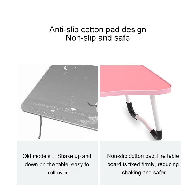 W-shaped Non-slip Legs Pattern Adjustable Folding Portable Laptop Desk with Card Slot (Castle) - Computer & Networking by buy2fix | Online Shopping UK | buy2fix
