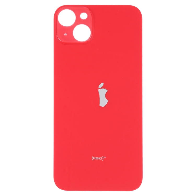 For iPhone 14 Plus Easy Replacement Big Camera Hole Glass Back Battery Cover(Red) - Repair & Spare Parts by buy2fix | Online Shopping UK | buy2fix