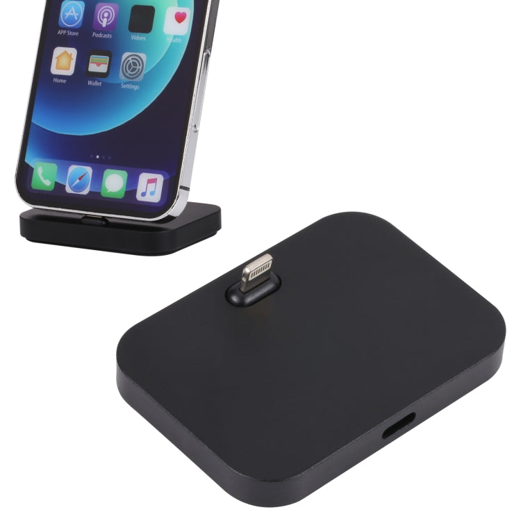 8 Pin Stouch Aluminum Desktop Station Dock Charger for iPhone (Black) - USB Charger by buy2fix | Online Shopping UK | buy2fix