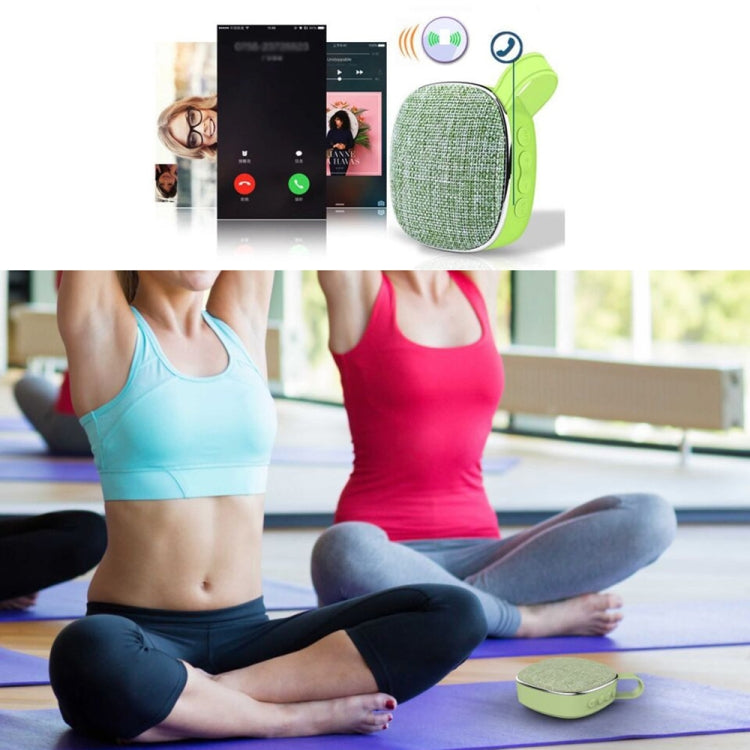 X25new Cloth Texture Square Portable Mini Bluetooth Speaker, Support Hands-free Call & TF Card & AUX(Green) - Mini Speaker by buy2fix | Online Shopping UK | buy2fix