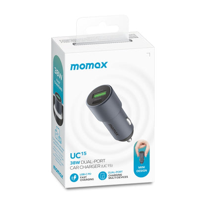 MOMAX UC15 38W PD + QC3.0 Dual Ports Car Charger - Car Charger by MOMAX | Online Shopping UK | buy2fix