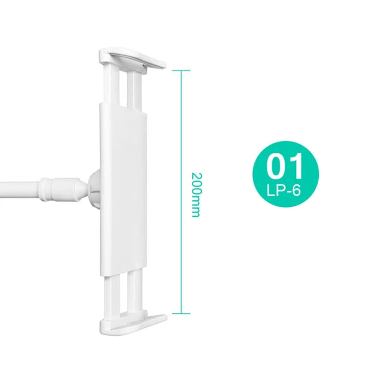 UBN-30 Classic Style Universal 360 Degrees Rotating Detachable Two-stage Lazy Bracket Mobile Phone / Tablet Desktop Bracket with Bilateral Pull Chuck (White) - Desktop Holder by buy2fix | Online Shopping UK | buy2fix