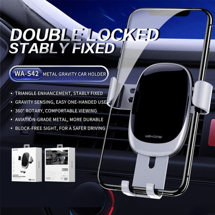 WK WA-S42 Yuetu Series Metal Gravity Air Vent Car Phone Holder Mount - Car Holders by WK | Online Shopping UK | buy2fix