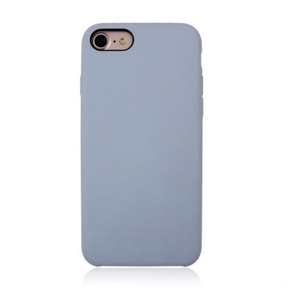 For iPhone SE 2020 & 8 & 7 Pure Color Liquid Silicone + PC Shockproof Defender Case(Baby Blue) - More iPhone Cases by buy2fix | Online Shopping UK | buy2fix