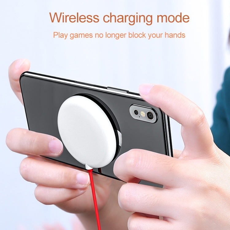 10W Portable Suction Cup Mobile Phone Fast Charging Wireless Charger, Suitable for iPhone 8 / X, Length: 1.5m(White + Black) - Apple Accessories by buy2fix | Online Shopping UK | buy2fix