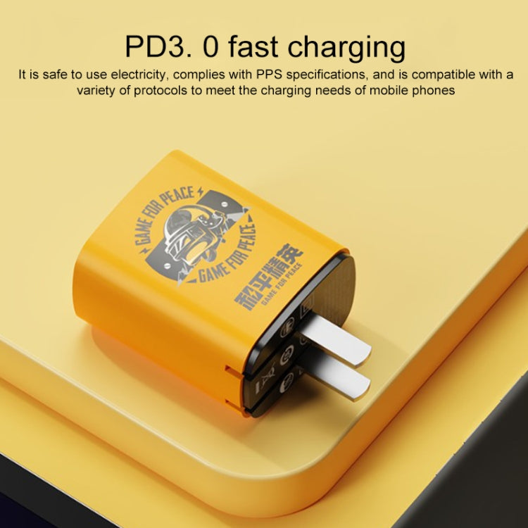 ROCK T42 PD 20W USB + TypeC / USB-C Dual Ports Fast Charging Travel Charger, US Plug (Orange) - Apple Accessories by ROCK | Online Shopping UK | buy2fix