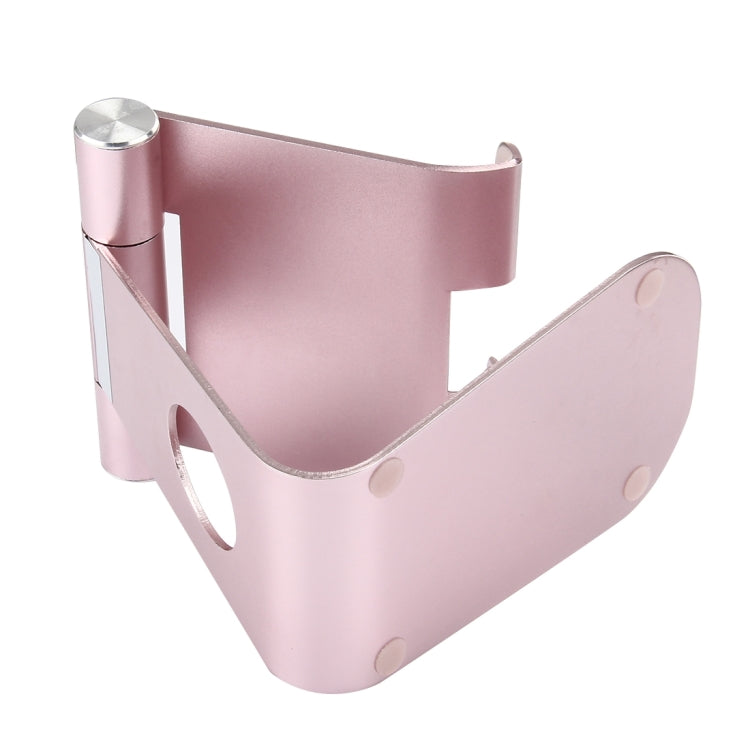 Exquisite Folding Adjustable Pivot Aluminium Alloy Desktop Holder Stand DOCK Cradle(Rose Gold) - Desktop Holder by buy2fix | Online Shopping UK | buy2fix