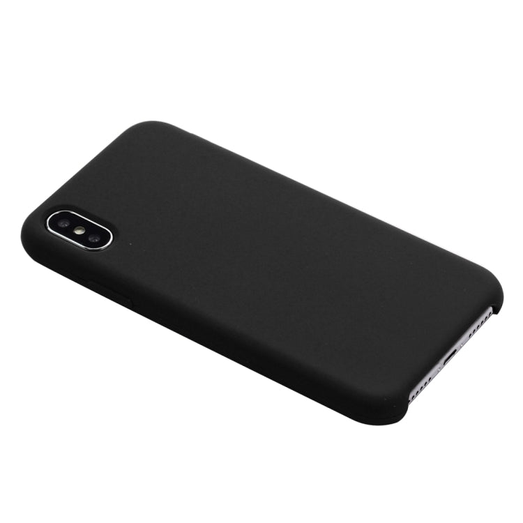 For iPhone XR Four Corners Full Coverage Liquid Silicone Case(Black) - More iPhone Cases by buy2fix | Online Shopping UK | buy2fix