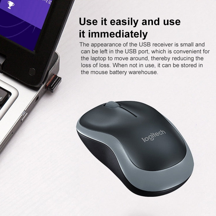 Logitech B175 3-keys 1000DPI 2.4GHz Wireless Optical Mouse (Black) - Wireless Mice by Logitech | Online Shopping UK | buy2fix