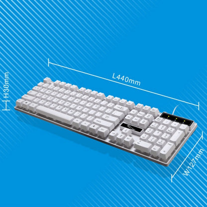 ZGB Q17 104 Keys USB Wired Suspension Gaming Office Keyboard for Laptop, PC(White) - Wired Keyboard by buy2fix | Online Shopping UK | buy2fix