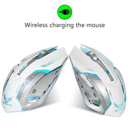 ZERODATE X70 2.4GHz Wireless 6-Keys 2400 DPI Adjustable Ergonomics Optical Gaming Mouse with Breathing Light(White) - Wireless Mice by ZERODATE | Online Shopping UK | buy2fix