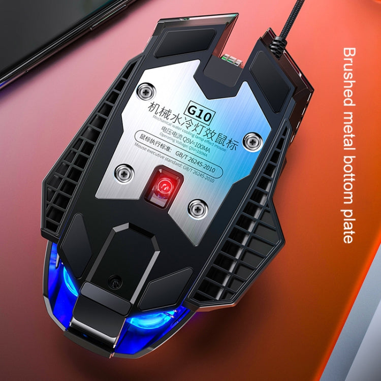 YINDIAO G10 7200DPI 7-modes Adjustable 7-keys RGB Light Wired Metal Mechanical Hard Core Macro Mouse, Style: Audio Version(Black) - Computer & Networking by YINDIAO | Online Shopping UK | buy2fix