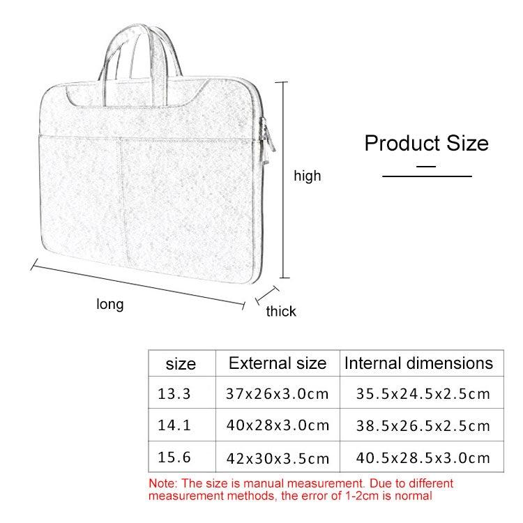 ST06S Waterproof PU Leather Zipper Hidden Portable Strap One-shoulder Handbag for 13.3 inch Laptops, with Magic Stick & Suitcase Belt (Light Grey) - Computer & Networking by buy2fix | Online Shopping UK | buy2fix