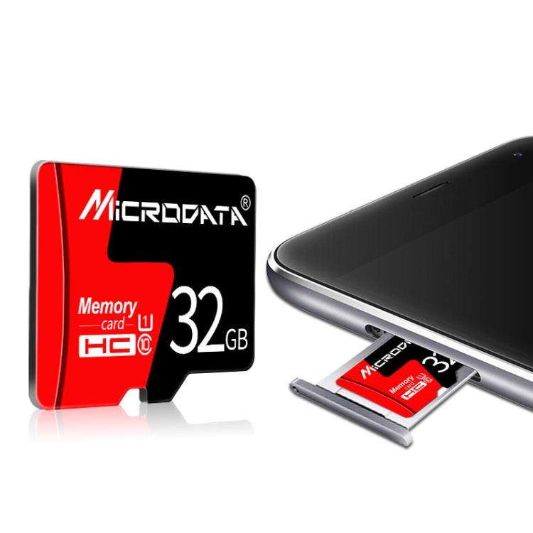 MICRODATA 32GB U1 Red and Black TF(Micro SD) Memory Card - Micro SD Card by MiCRODATA | Online Shopping UK | buy2fix