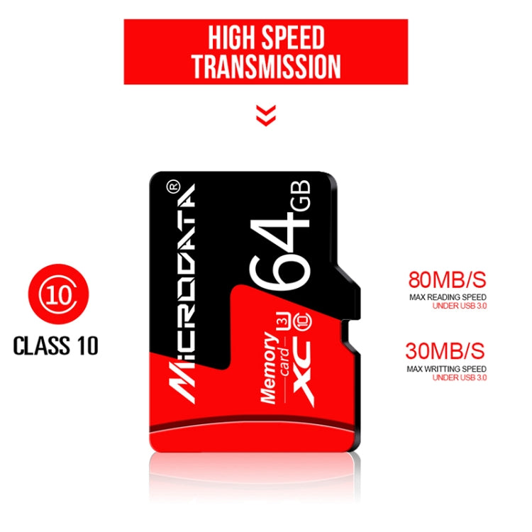 MICRODATA 32GB U1 Red and Black TF(Micro SD) Memory Card - Micro SD Card by MiCRODATA | Online Shopping UK | buy2fix