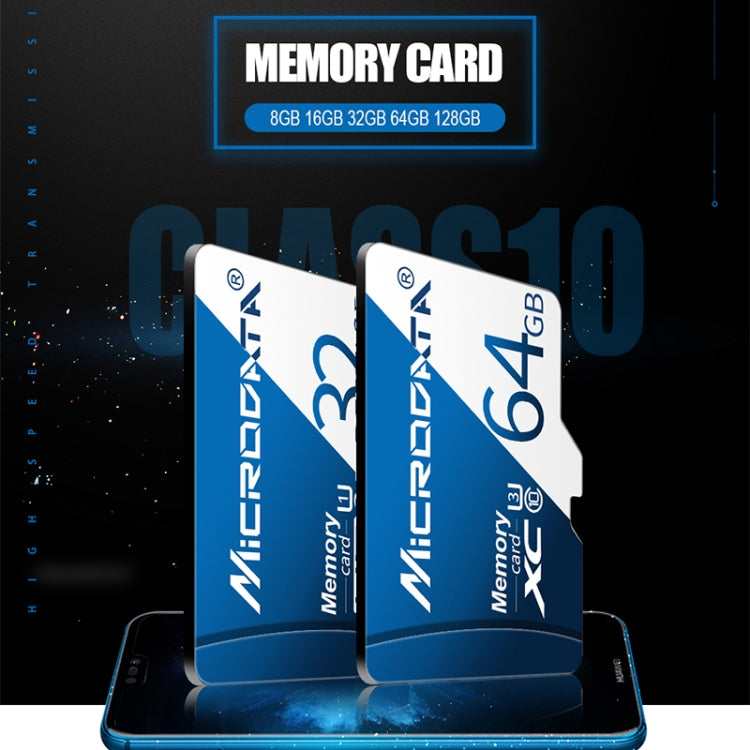 MICRODATA 16GB U1 Blue and White TF(Micro SD) Memory Card - Micro SD Card by MiCRODATA | Online Shopping UK | buy2fix