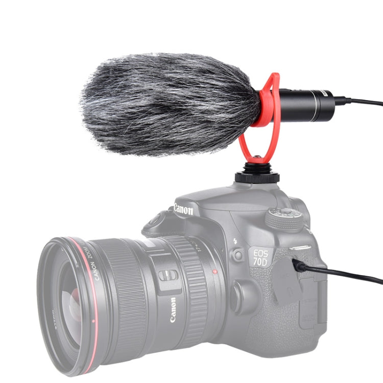 YELANGU MIC015 Professional Interview Condenser Video Shotgun Microphone with 3.5mm Audio Cable for DSLR & DV Camcorder (Black) - Camera Microphone by YELANGU | Online Shopping UK | buy2fix