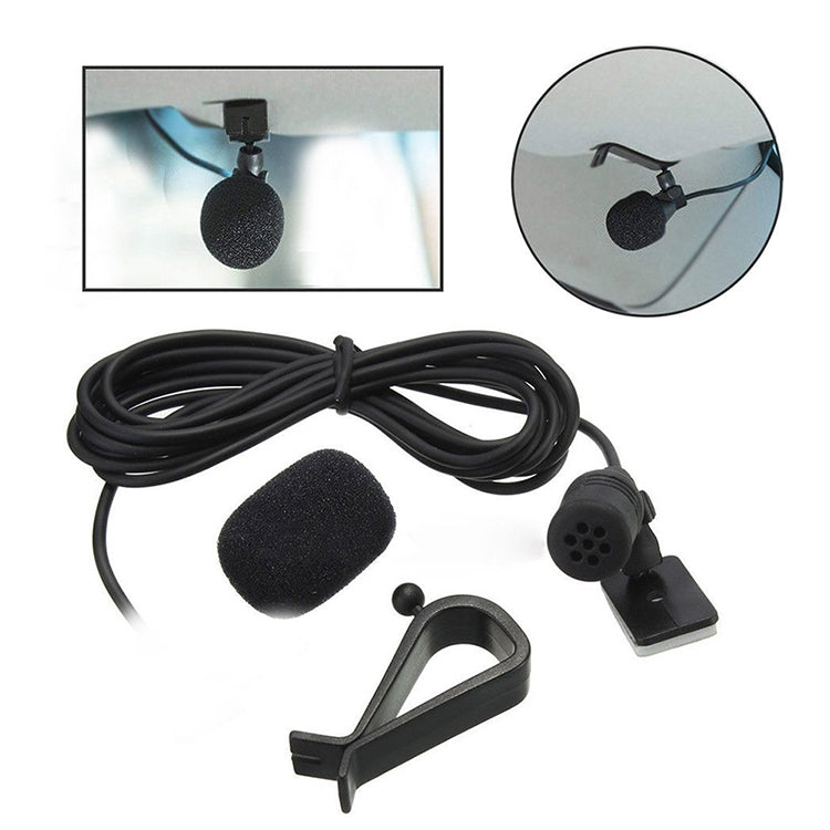 ZJ015MR Stereo 3.5mm Angle Head Plug Car Navigation DVD External Paste Microphone, Length: 3m - Consumer Electronics by buy2fix | Online Shopping UK | buy2fix