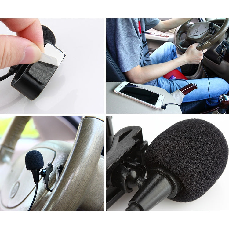 ZJ025MR Stick-on Clip-on Lavalier Mono Microphone for Car GPS / Bluetooth Enabled Audio DVD External Mic, Cable Length: 3m, 90 Degree Elbow 2.5mm Jack - Consumer Electronics by buy2fix | Online Shopping UK | buy2fix