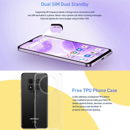 [HK Warehouse] Ulefone Note 15, 2GB+32GB, Face ID Identification, 6.22 inch Android 12 GO MediaTek MT6580 Quad-core up to 1.3GHz, Network: 3G, Dual SIM(Purple) - Ulefone by Ulefone | Online Shopping UK | buy2fix