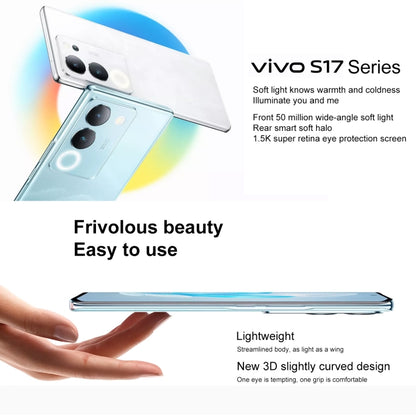 vivo S17 Pro 5G, 50MP Camera, 8GB+256GB, Triple Back Cameras, Srceen Fingerprint Identification, 4600mAh Battery, 6.78 inch Android 13 OriginOS 3 Dimensity 8200 Octa Core up to 3.1GHz, OTG, NFC, Network: 5G(Black) - vivo by vivo | Online Shopping UK | buy2fix