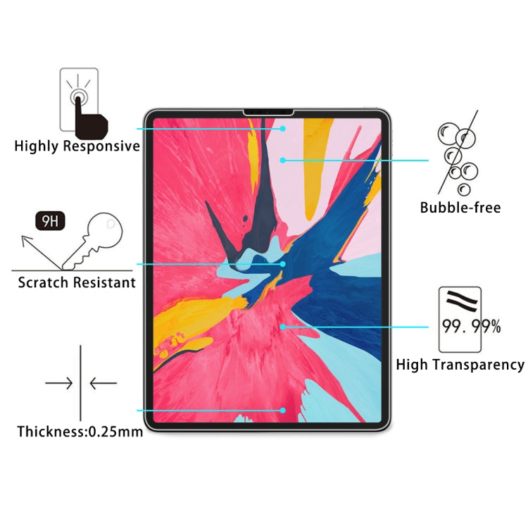 2 PCS 0.26mm 9H Surface Hardness Straight Edge Explosion-proof Tempered Glass Film for iPad Pro 12.9 2018/2020/2021/2022 - More iPad Tempered Glass by buy2fix | Online Shopping UK | buy2fix