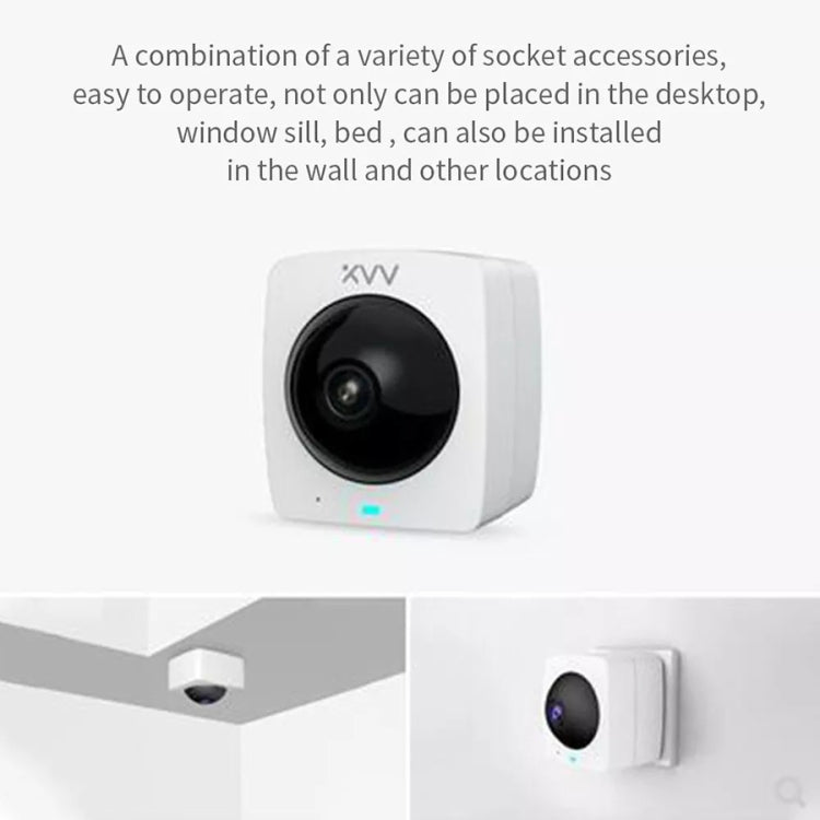 Original Xiaomi Youpin XiaoVV 1080P 2 Million Pixel Smart Panoramic Camera, Support Infrared Night Vision & AI Humanoid Detection & Voice Intercom & 128GB Micro SD Card, US Plug(White) - Security by Xiaomi | Online Shopping UK | buy2fix