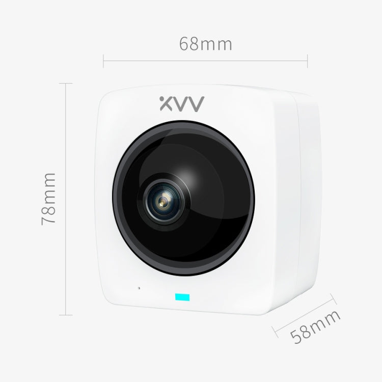 Original Xiaomi Youpin XiaoVV 1080P 2 Million Pixel Smart Panoramic Camera, Support Infrared Night Vision & AI Humanoid Detection & Voice Intercom & 128GB Micro SD Card, US Plug(White) - Security by Xiaomi | Online Shopping UK | buy2fix