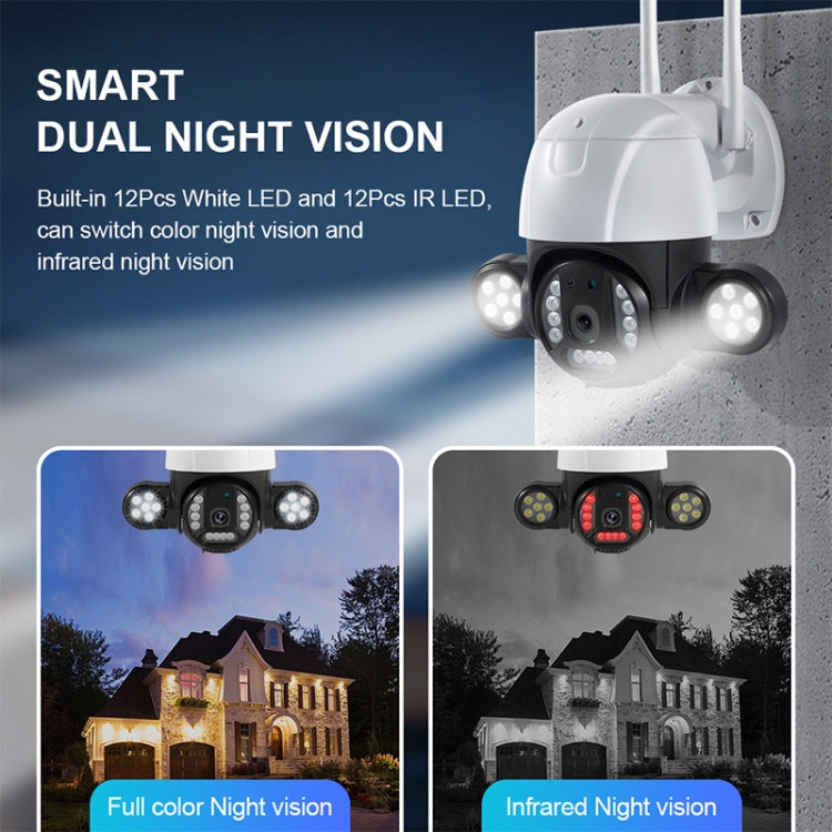 QX55 3.0 Million Pixels IP65 Waterproof 2.4G Wireless IP Camera, Support Motion Detection & Two-way Audio & Night Vision & TF Card, US Plug - Security by buy2fix | Online Shopping UK | buy2fix