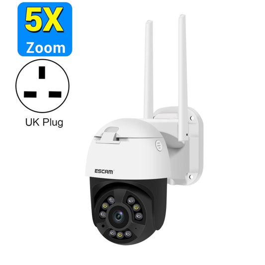 ESCAM QF558 5.0MP HD 5X Zoom Wireless IP Camera, Support Humanoid Detection, Night Vision, Two Way Audio, TF Card, UK Plug - Security by ESCAM | Online Shopping UK | buy2fix