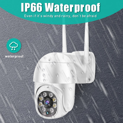 QX43-2 1080P 2.0MP Lens IP66 Waterproof PTZ Rotating WIFI Camera, Support Infrared Night Vision & Two-way Voice Intercom & Motion Detection & 128GB TF Card, US Plug - Security by buy2fix | Online Shopping UK | buy2fix