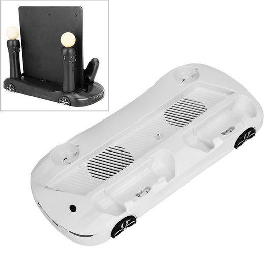 Multi-function Host Machine Dissipate Heat Charging Base Holder for PS4 Pro / Slim(White) - Toys & Hobbies by buy2fix | Online Shopping UK | buy2fix