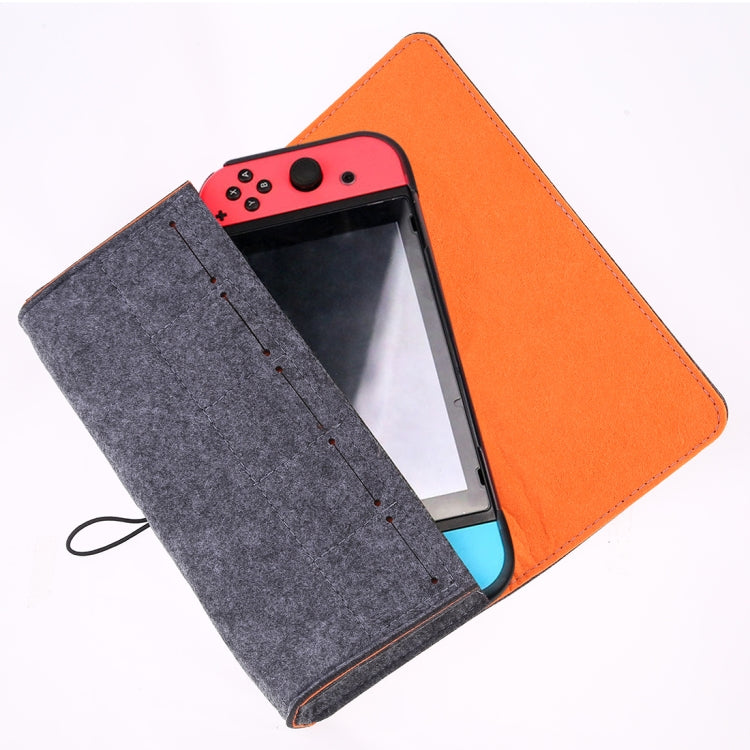 Portable Soft Felt Handbag Storage Protective Bag for Nintendo Switch(Dark Gray) - Bags by buy2fix | Online Shopping UK | buy2fix