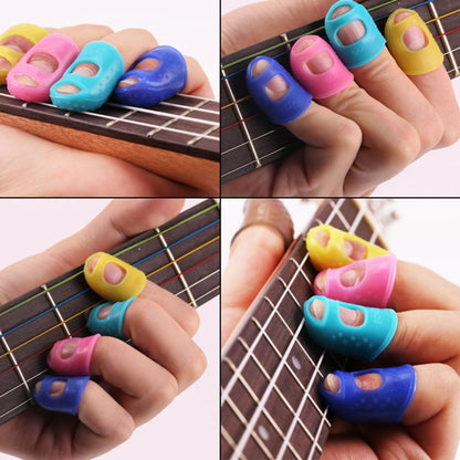 10 PCS Guitar Ukulele Stringed Instrument Finger Protector Anti-pain Finger Cap in Random Color Delivery(Size: S) - Stringed Instruments by buy2fix | Online Shopping UK | buy2fix