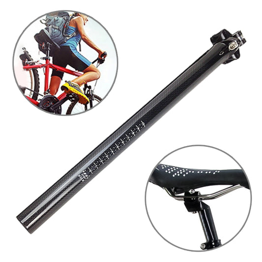 TOSEEK 3K Carbon Fiber Mountain Bike Road Bike Bicycle Seat Tube Seatpost Seat Fitting Seat Pole Bicycle Fittings, Size: 30.8x400mm - Outdoor & Sports by buy2fix | Online Shopping UK | buy2fix