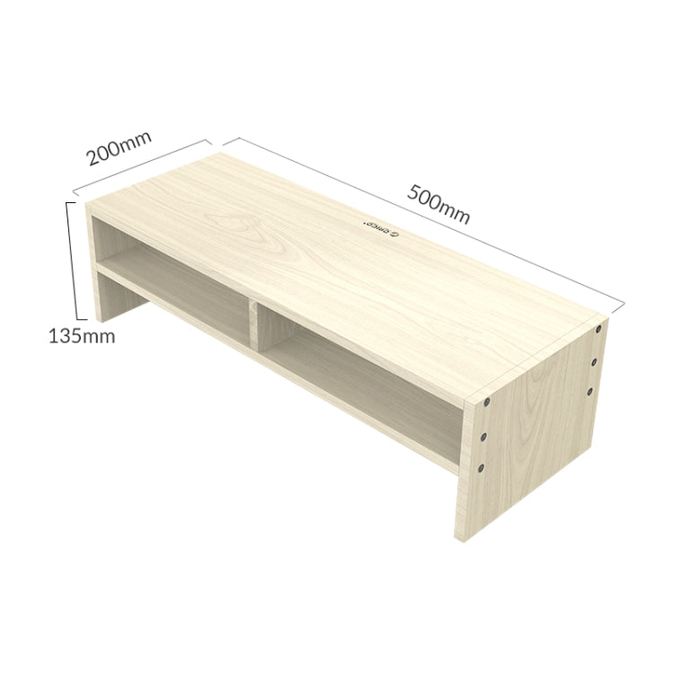 ORICO MSR-04-WD-BP 2-layer Wood Grain Computer Monitor Holder with Partition, Size: 50 x 20 x 13.5cm - Computer & Networking by ORICO | Online Shopping UK | buy2fix