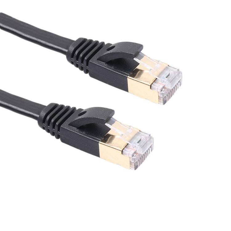 1.8m CAT7 10 Gigabit Ethernet Ultra Flat Patch Cable for Modem Router LAN Network - Built with Shielded RJ45 Connectors (Black) - Lan Cable and Tools by buy2fix | Online Shopping UK | buy2fix