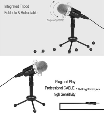 Yanmai Y20 Professional Game Condenser Microphone  with Tripod Holder, Cable Length: 1.8m, Compatible with PC and Mac for  Live Broadcast Show, KTV, etc.(Black) - Consumer Electronics by Yanmai | Online Shopping UK | buy2fix