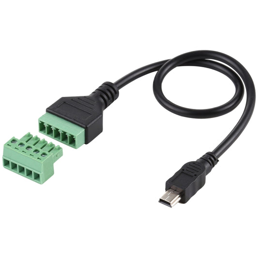 Mini 5 Pin Male to 5 Pin Pluggable Terminals Solder-free USB Connector Solderless Connection Adapter Cable, Length: 30cm -  by buy2fix | Online Shopping UK | buy2fix